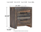 Drystan Full Bookcase Bed with 2 Storage Drawers with Mirrored Dresser, Chest and 2 Nightstands