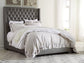 Coralayne Queen Upholstered Bed with Mirrored Dresser, Chest and Nightstand
