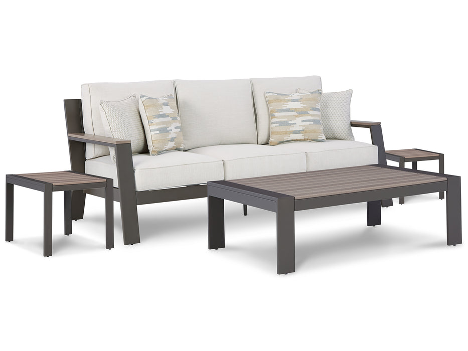 Tropicava Outdoor Sofa with Coffee Table and 2 End Tables
