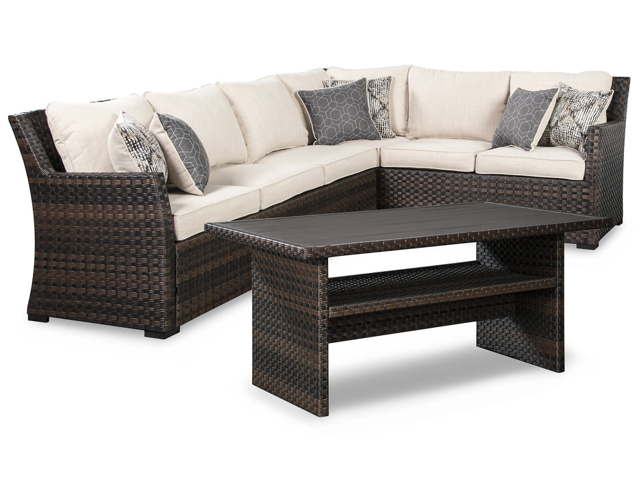 Easy Isle 3-Piece Sofa Sectional and Chair with Table