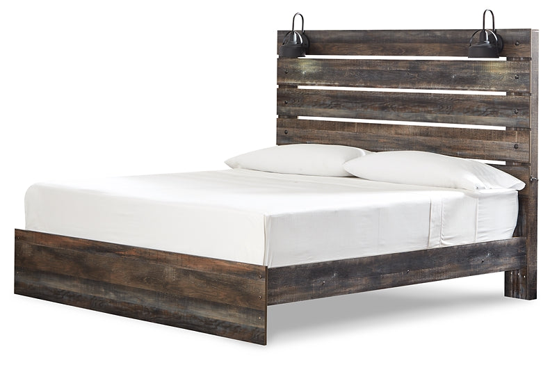 Drystan  Panel Bed With 2 Nightstands