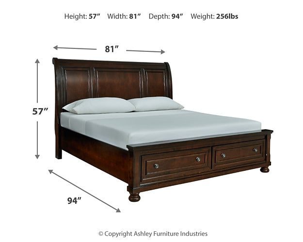 Porter Queen Sleigh Bed with Dresser
