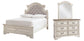 Realyn Full Panel Bed with Mirrored Dresser