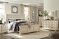 Bolanburg California King Panel Bed with Mirrored Dresser, Chest and Nightstand