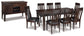 Haddigan Dining Table and 8 Chairs with Storage