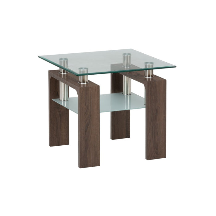 Compass Glass End Table