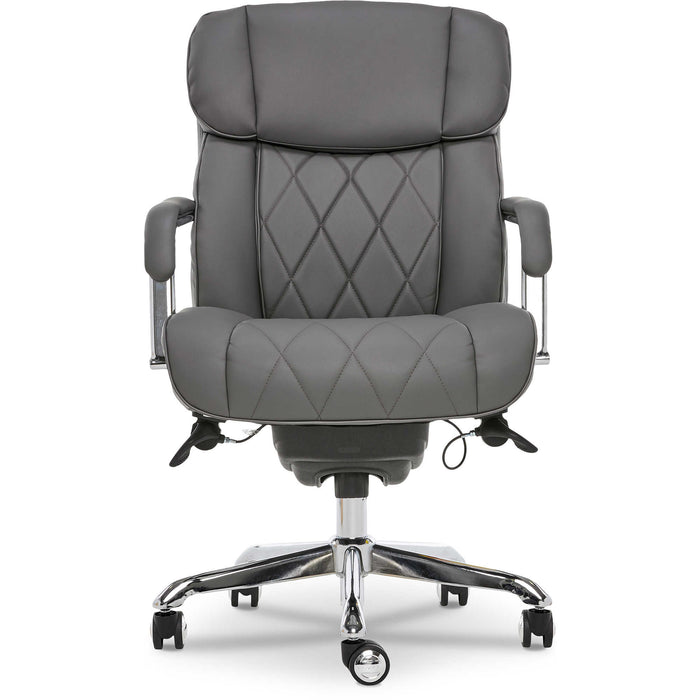 Sutherland Quilted Leather Office Chair, Moon Rock Grey