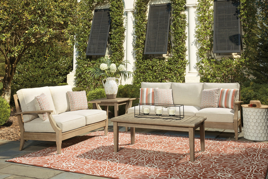 Clare View Outdoor Sofa and Loveseat with Coffee Table
